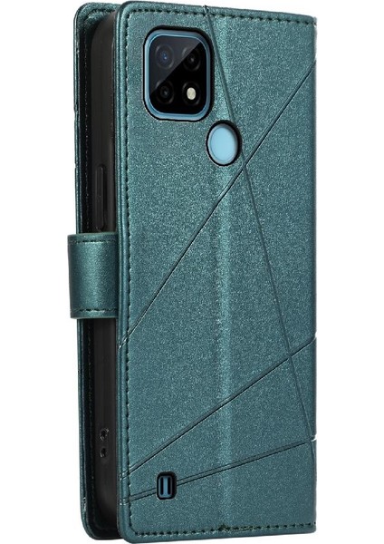 Realme C21 Darbeye Kickstand Üç Kart Yuvaları Şok Için Flip Case (Yurt Dışından) indirimleri