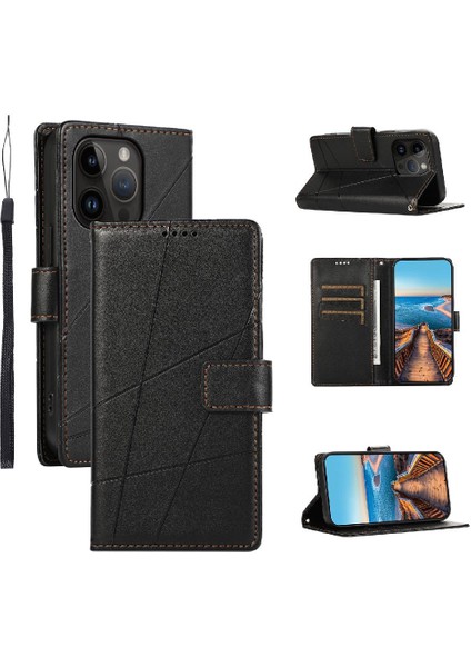 Iphone 14 Için Flip Case Pro Darbeye Şok Emici Üç Kart Yuvaları (Yurt Dışından)
