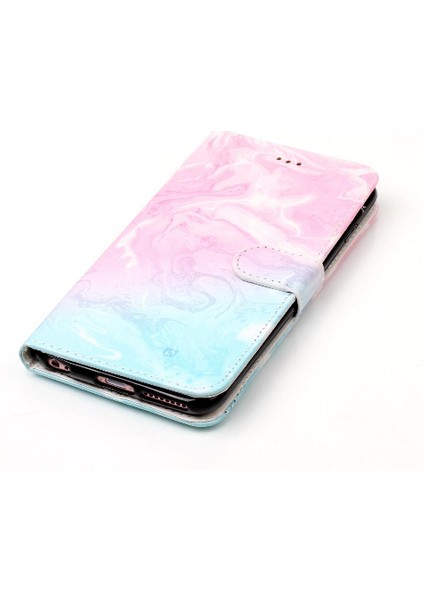 Iphone 7/8 Için Flip Case Tam Koruma Manyetik Mermer Desen Pu Cüzdan (Yurt Dışından)