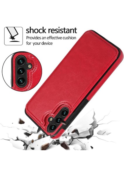 Cüzdan Kılıf Samsung Galaxy Galaxy 5g Için Kickstand Çift Manyetik Toka Pu (Yurt Dışından)
