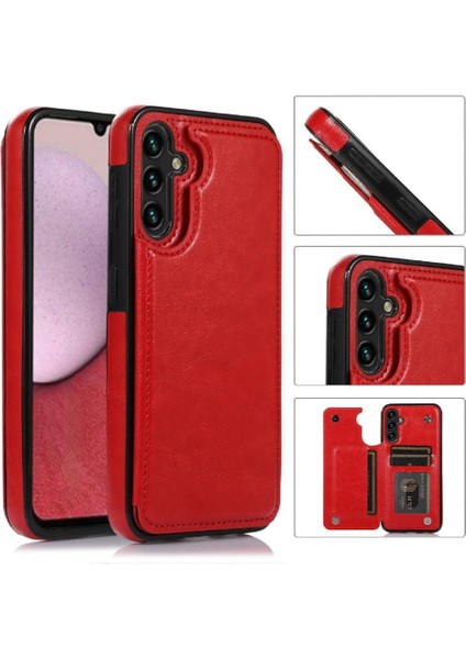 Cüzdan Kılıf Samsung Galaxy Galaxy 5g Için Kickstand Çift Manyetik Toka Pu (Yurt Dışından)