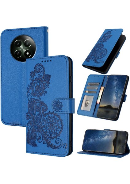 Realme 12 5g Kickstand Koruyucu Flip Folio Kitap Için Flip Case Kart ile (Yurt Dışından)