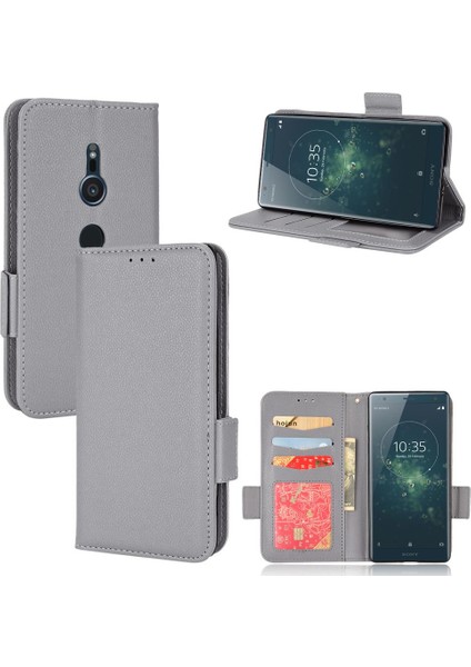 Sony Xperia Xz2 Cüzdan Manyetik Yan Toka Kart Yuvaları Tutucu Pu (Yurt Dışından)
