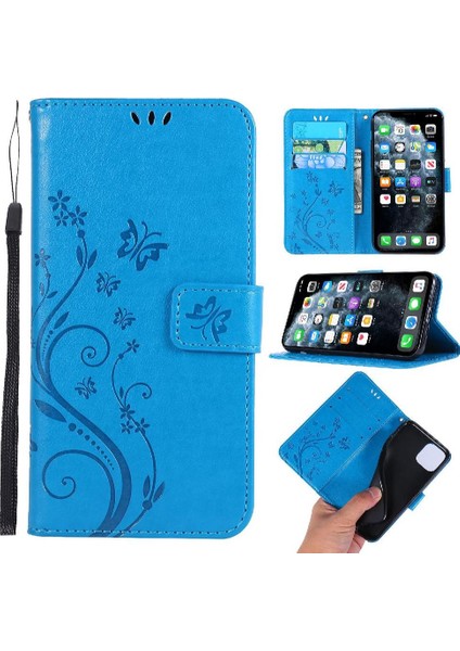 IPhone 11 Için Filp Durumda Pro Kickstand Manyetik Kapatma Pu Deri Kart (Yurt Dışından)