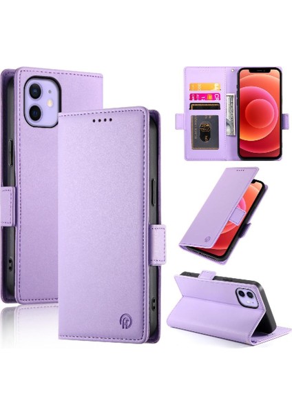 IPhone 12 Cüzdan Günlük Kullanım Için Flip Case Kart Yuvaları Flip Iş (Yurt Dışından)