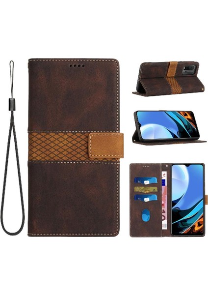 Xiaomi Redmi 9 Için Cüzdan Durumda Güç Kickstand Çizilmeye Dayanıklı Kart Yuvası (Yurt Dışından)