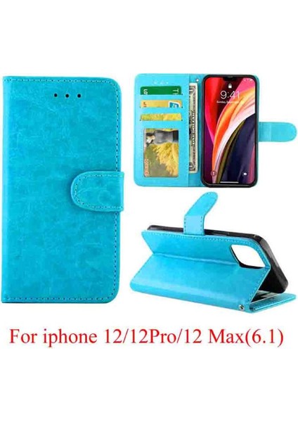 IPhone 12 Için Flip Case Pro Manyetik Kapatma Kart Tutucu Darbeye Pu (Yurt Dışından)