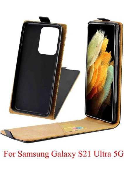 Samsung Galaxy S21 Ultra 5g Koruyucu Kapak Tarzı Için Dikey Flip Case (Yurt Dışından)