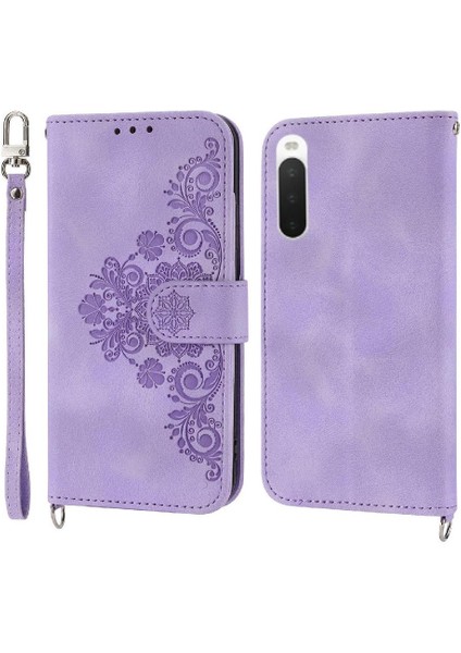 Sony Xperia 10 Iv Kabartmalı Çoklu Kredi Kartı Yuvaları Için Flip Case (Yurt Dışından)