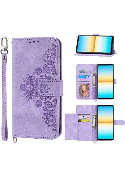 Sony Xperia 10 Iv Kabartmalı Çoklu Kredi Kartı Yuvaları Için Flip Case (Yurt Dışından) modelleri