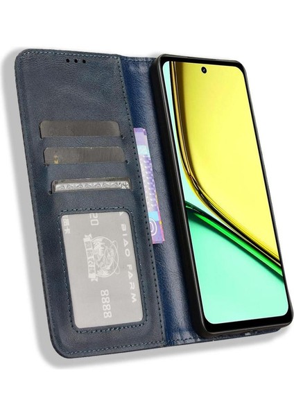Realme 12 Lite 4g Cüzdan Pu Deri Manyetik Kapatma Için Kılıf (Yurt Dışından)