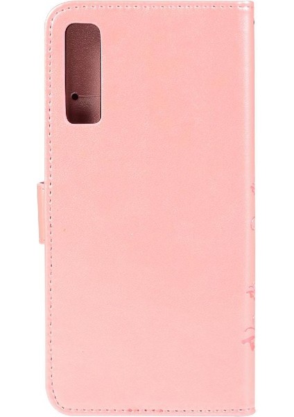 Samsung Galaxy A7 2018 Kickstand Pu Deri Kart Tutucu Için Filp Durumda (Yurt Dışından)
