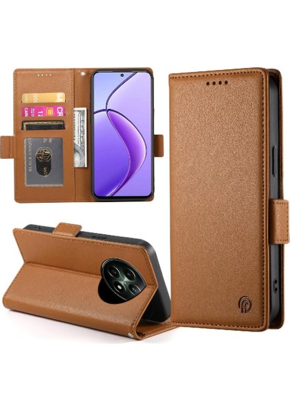 Realme 12 5g Günlük Kullanım Için Flip Case Iş Cüzdan Kart Yuvaları Flip (Yurt Dışından)
