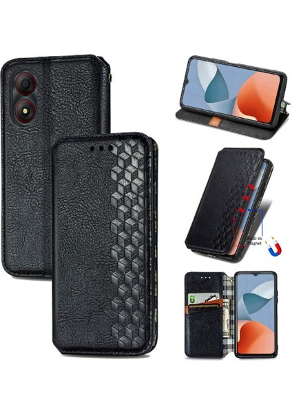 Zte A34 Moda Tasarımı Zarif Iş Çevirme Kapağı Deri Flip Case (Yurt Dışından)