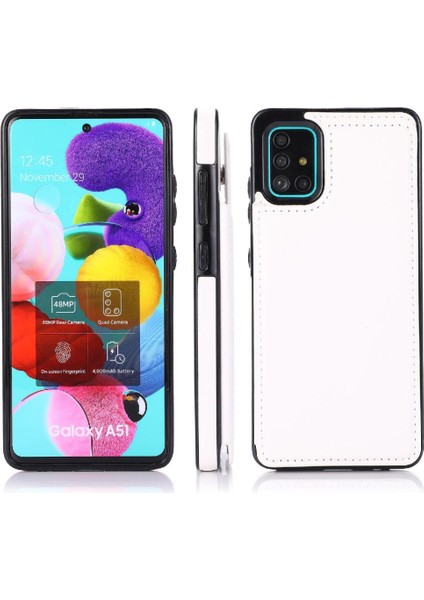 Cüzdan Kılıf Samsung Galaxy A51 5g Çift Manyetik Toka Kickstand Pu (Yurt Dışından)