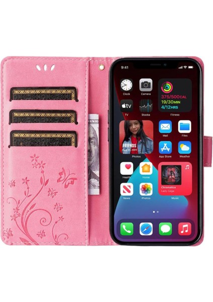 IPhone 16 Için Filp Durumda Pro Max Pu Deri Kickstand Kart Tutucu Manyetik (Yurt Dışından)