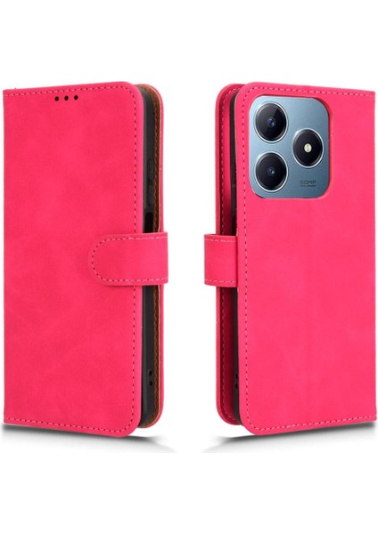 Realme C61 Kickstand Kart Yuvaları Için Flip Case Tutucu Cüzdan Yan Toka (Yurt Dışından)