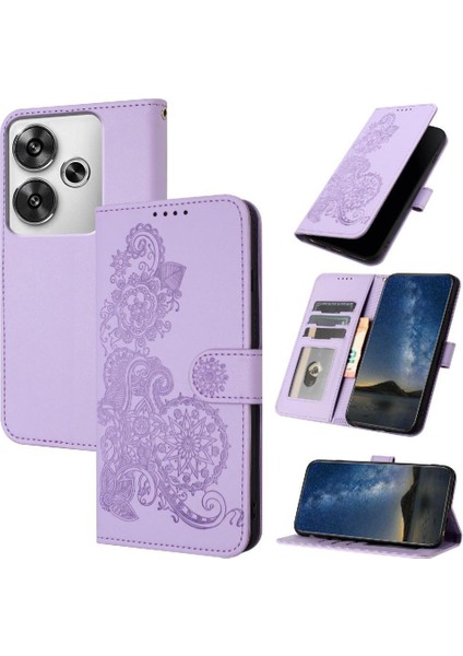 Xiaomi Poco F6 Flip Folio Kitap Pu Deri Manyetik Kapatma Için Flip Case (Yurt Dışından)