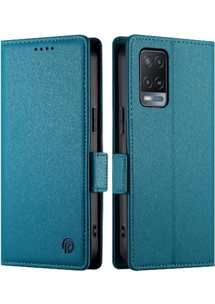 Oppo A54 Cüzdan Günlük Kullanım Için Flip Case Kartvizit Yuvaları Çevirin (Yurt Dışından)
