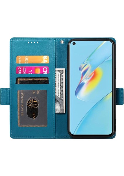 Oppo A54 Cüzdan Günlük Kullanım Için Flip Case Kartvizit Yuvaları Çevirin (Yurt Dışından)