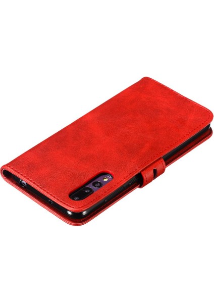Cüzdan Kılıf Için Huawei P20 Pro Manyetik Kapatma Kickstand Kabartmalı Tüm (Yurt Dışından) indirimleri