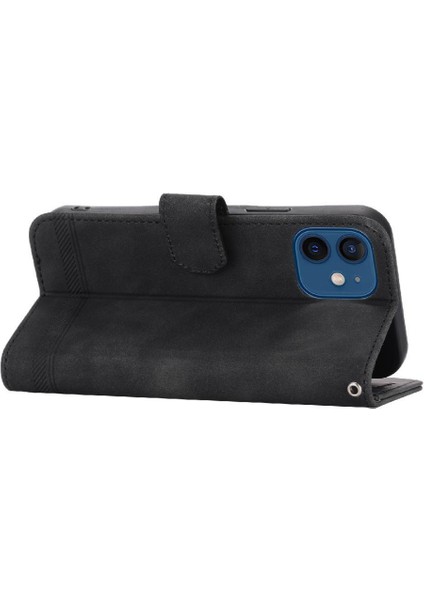 IPhone 12 Mini Manyetik Kapatma Nakit Cep Premium Kart Için Flip Case (Yurt Dışından)