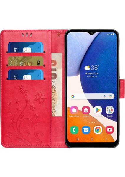 SZY Mall Samsung Galaxy A24 4g Pu Deri Kart Tutucu Kickstand Bilek Için Filp Durumda (Yurt Dışından)