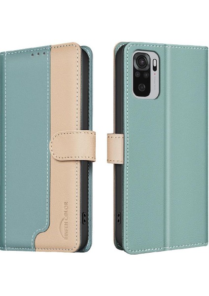 Xiaomi Redmi Not 10 Için Flip Case 4g Rfıd Engelleme Darbeye Tpu Iç (Yurt Dışından)