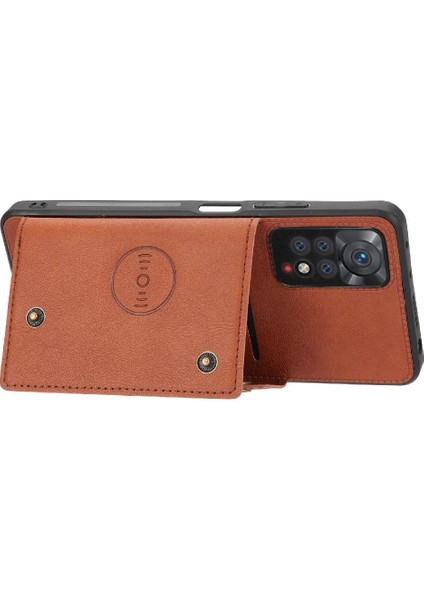 Cüzdan Durumda Xiaomi Redmi Not 11 4g Buit Demir Cüzdan Kılıf Kickstand (Yurt Dışından)