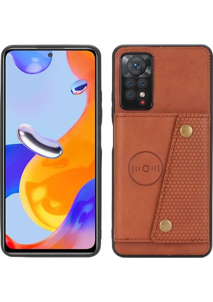Cüzdan Durumda Xiaomi Redmi Not 11 4g Buit Demir Cüzdan Kılıf Kickstand (Yurt Dışından)