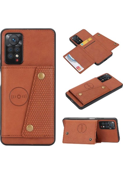 Cüzdan Durumda Xiaomi Redmi Not 11 4g Buit Demir Cüzdan Kılıf Kickstand (Yurt Dışından)