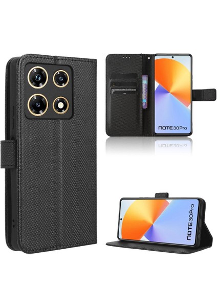 Infinix Not 30 Pro Kickstand Kapak Kart Tutucu Manyetik Cüzdan Için Kılıf (Yurt Dışından)