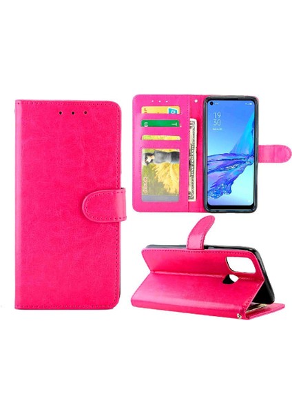 Oppo A53 Pu Deri Darbeye Kickstand Manyetik Kapatma Için Flip Case (Yurt Dışından)