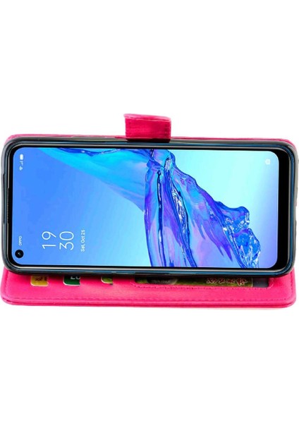 Oppo A53 Pu Deri Darbeye Kickstand Manyetik Kapatma Için Flip Case (Yurt Dışından)