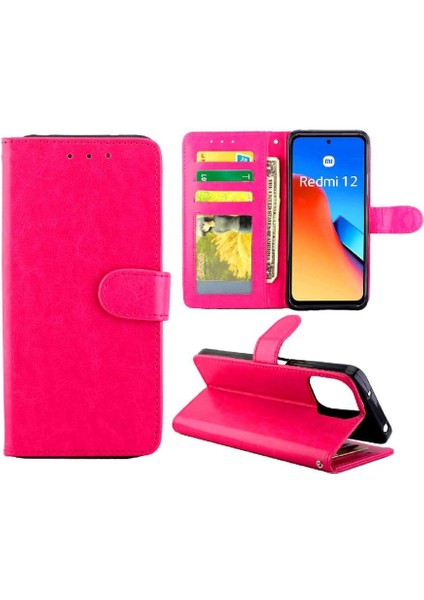 Xiaomi Redmi Için Flip Case 12 4g Kart Tutucu Kickstand Pu Deri Kapatma (Yurt Dışından)