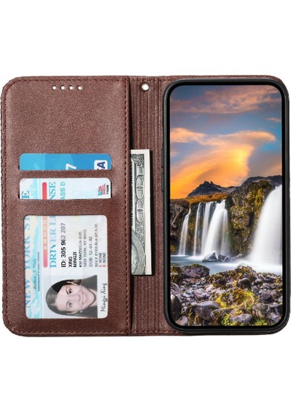 IPhone 12 Için Flip Case Mini Standı El Kayışı Cüzdan Eşkenar Dörtgen Şekli Günlük (Yurt Dışından)