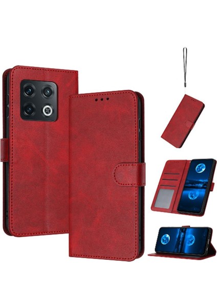 Toka Saf ile Kart Yuvası ile Oneplus 10 Pro 5g Kickstand Için Flip Case (Yurt Dışından)