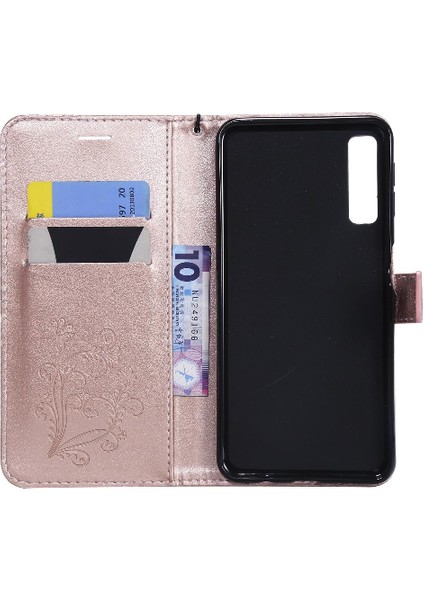 Samsung Galaxy A7 2018 Flip Kickstand Darbeye Kapak Kapak Için Flip Case (Yurt Dışından)