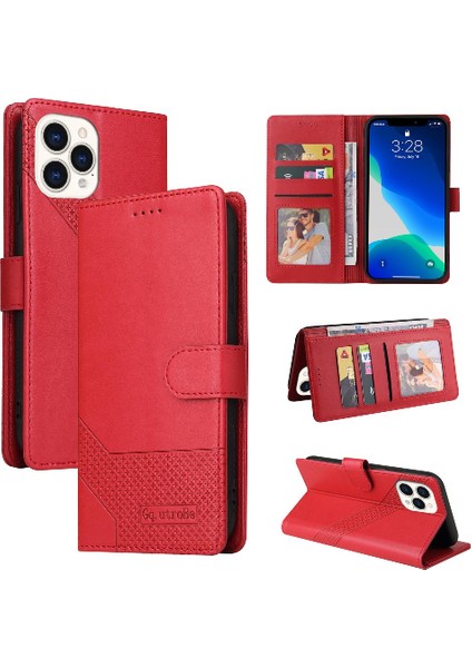 Iphone 14 Için Flip Case Pro Premium Deri Iki Kart Yuvaları Prim (Yurt Dışından)