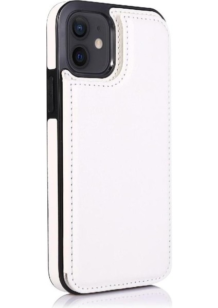 IPhone 12 Için Cüzdan Durumda Çift Manyetik Toka Kart Yuvaları ile Kickstand (Yurt Dışından) fırsatları