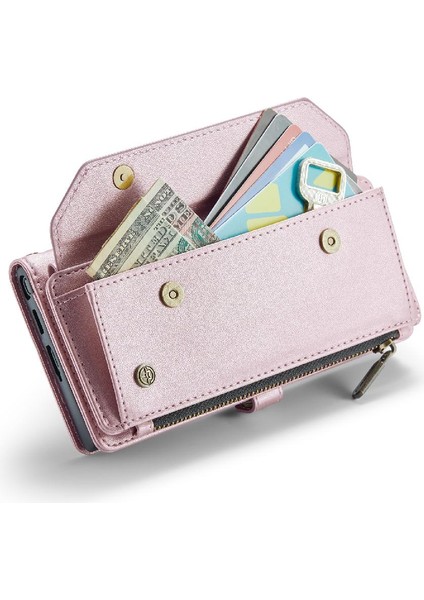 Samsung Galaxy S24 Için Crossbody Durumda Ultra Fermuar Faturaları Yuvası Kılıf Cüzdan (Yurt Dışından)