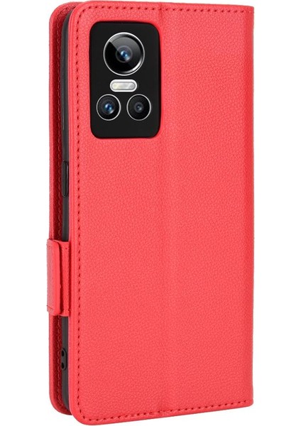 Realme Gt Neo 3 Için Kılıf Cüzdan Kart Yuvaları Tutucu Manyetik Pu Deri Yan (Yurt Dışından)