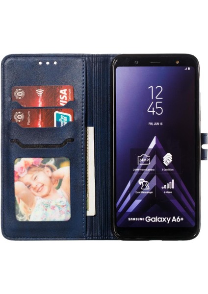 Samsung Galaxy A6 Artı 2018 Kart Tutucu Manyetik Kapatma Için Cüzdan Kılıf (Yurt Dışından)