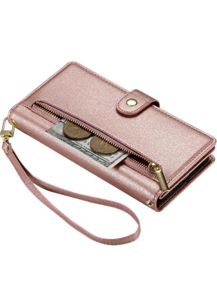 IPhone Se 2024 Cüzdan Bölmesi Bilek Kayışı Kickstand Kart Için Flip Case (Yurt Dışından) fiyatları