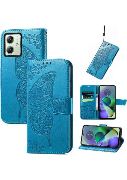 Motorola Moto G54 5g Kanat Çok Renkli Cüzdan Iş Için Kılıf (Yurt Dışından)