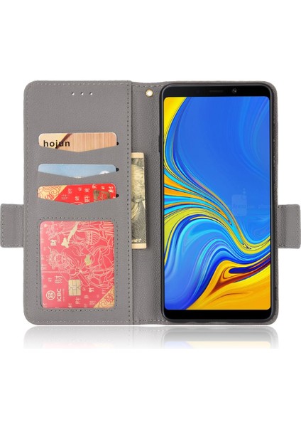 Samsung Galaxy A9 2018 Pu Deri Manyetik Kart Yuvaları Tutucu Yan (Yurt Dışından) fırsatları