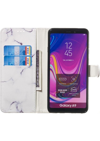 Samsung Galaxy A9 Için Flip Case 2018 Kart Yuvaları Tutucu Manyetik Tam Pu (Yurt Dışından) fırsatları