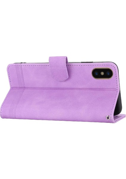 IPhone Xs Max Bileklik Manyetik Kapatma Premium Kart Yuvaları Için Flip Case (Yurt Dışından)