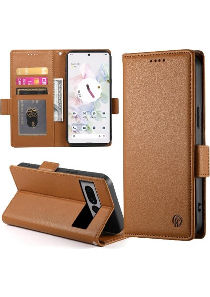 Google Piksel 7 Pro Cüzdan Kart Yuvaları Için Flip Case Iş Günlük Kullanım Flip (Yurt Dışından)