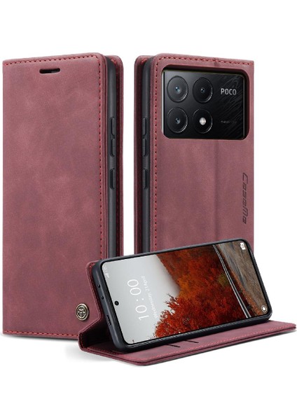 Xiaomi Poco X6 Pro 5g Flip Için Flip Case Folio Kitap Kılıf Kart Yuvası Kapatma (Yurt Dışından)